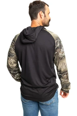 Realtree Men's Folsom Performance Hooded Long Sleeve Tee | EXCAPE -Realtree C11210 BK back3 00106.1693250511
