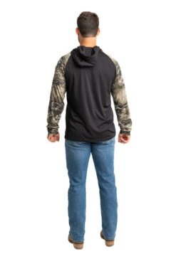 Realtree Men's Folsom Performance Hooded Long Sleeve Tee | EXCAPE -Realtree C11210 BK back 96641.1693250511