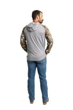 Realtree Men's Folsom Performance Hooded Long Sleeve Tee | EDGE -Realtree C11210 GY back2 31672.1693249564