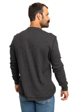 Realtree Men's Highwayman Black Work Thermal Long Sleeve Shirt -Realtree C11217 BK back4 08950.1693257492