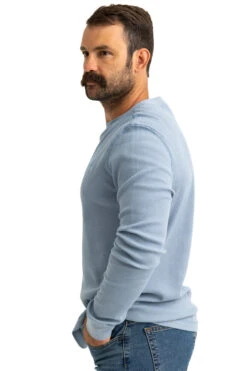 Realtree Men's Highwayman Blue Work Thermal Long Sleeve Shirt -Realtree C11217 BL detail2 42582.1693257803