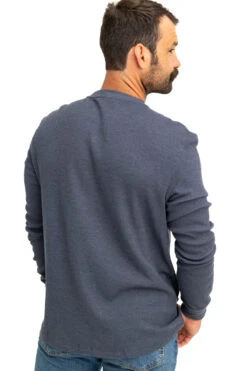 Realtree Men's Highwayman Navy Work Thermal Long Sleeve Shirt -Realtree C11217 NV back2 31373.1693257933