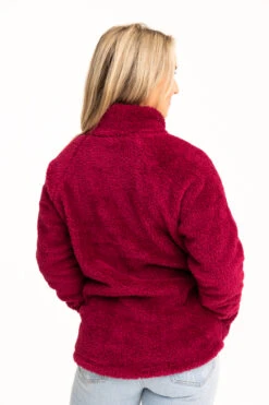 Realtree Women's Jolene Purple Sherpa 1/4 Zip Pullover -Realtree C30384 PL BACK 44599.1693240732