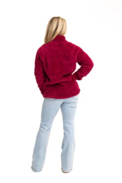 Realtree Women's Jolene Purple Sherpa 1/4 Zip Pullover -Realtree C30384 PL FULL BACK 72358.1693240732