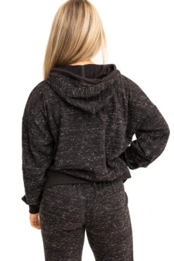 Realtree Women's  Applejack Black Speckled Fleece Hoodie -Realtree C30385 BK BACK 33809.1693237310