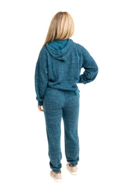 Realtree Women's Applejack Blue Speckled Fleece Jogger -Realtree C30387 BL FULL BACK 52580.1693236216