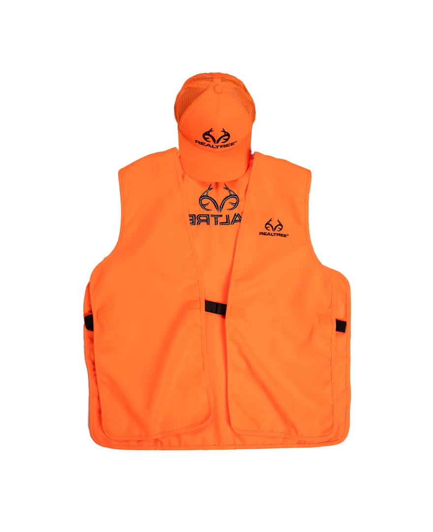 Realtree Unisex Blaze Orange Cap & Vest Combo 1 Realtree Unisex Blaze Orange Cap & Vest Combo