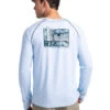 Realtree Fishing Long Sleeve Performance Men's Raglan Blue Shirt