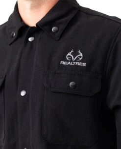Realtree Men's Pro Staff Snap Down Shirt Jacket -Realtree PR328 BK LOGO 18306.1684270349