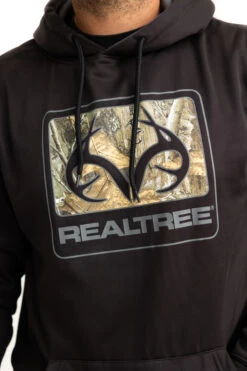 Realtree Men's Coldsnap Black Performance Hoodie -Realtree RJOFH11235 B001 LOGO 85769.1693240852