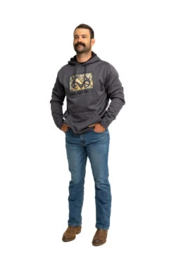 Realtree Men's Coldsnap Gray Performance Hoodie -Realtree RJOFH11235 B057 MODEL FRONT 22046.1693240811