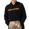 Realtree Men's  Black Fleece Camo Pocket Hoodie | EDGE