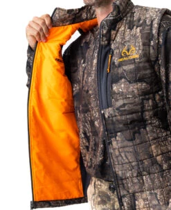 Realtree Men's Camo Pro Staff Reversible Hybrid Puffer Vest -Realtree RO530 TM REVERSIBLE BLAZE INSIDE 90730.1684270843