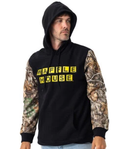 Realtree Men's Waffle House Fleece Hoodie -Realtree WH500 BK HOODIE 25059.1684272192
