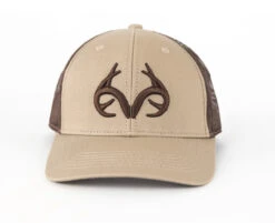 Realtree Men's Antler Logo Hat -Realtree logo brown front 91156.1663853484